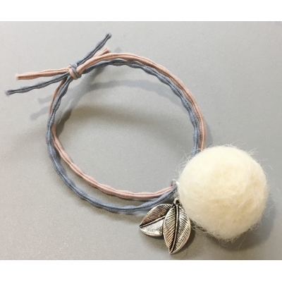 Most Popular Stretch Decorative Elastic mental leaf pompon hair bands